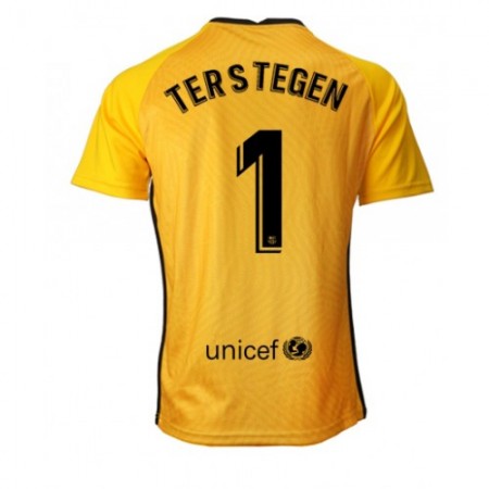 Billiga Fotbollströjor FC Barcelona Ter Stegen 1 Målvakt tröja 2020/21 M004 Kortärmad
